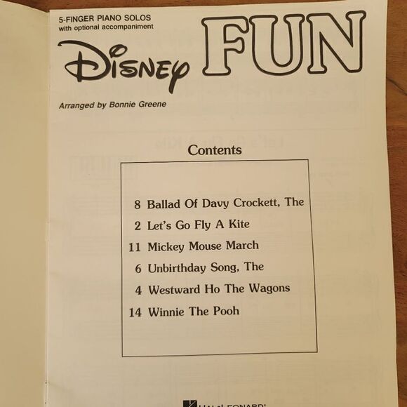 Disney piano sheet music vintage 1986 Lets go Fly A Kite Mary Poppins Winne Pooh - Picture 8 of 8